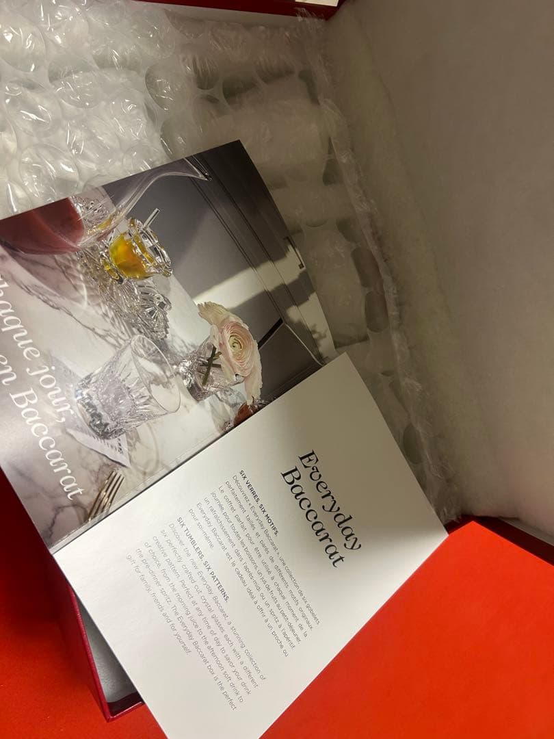 Baccarat ロックグラス6個セットカタログ付き