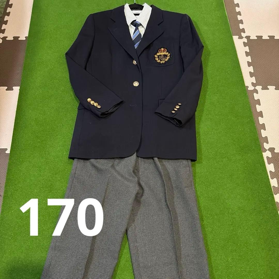 卒業式　小学生男の子170 ブレザーパンツセッ4点