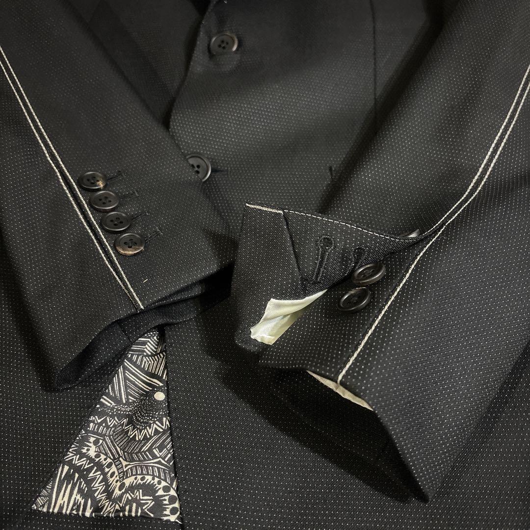 ポールスミスコレクション スーツ セットアップ 総柄 シルク混 サイドステッチ