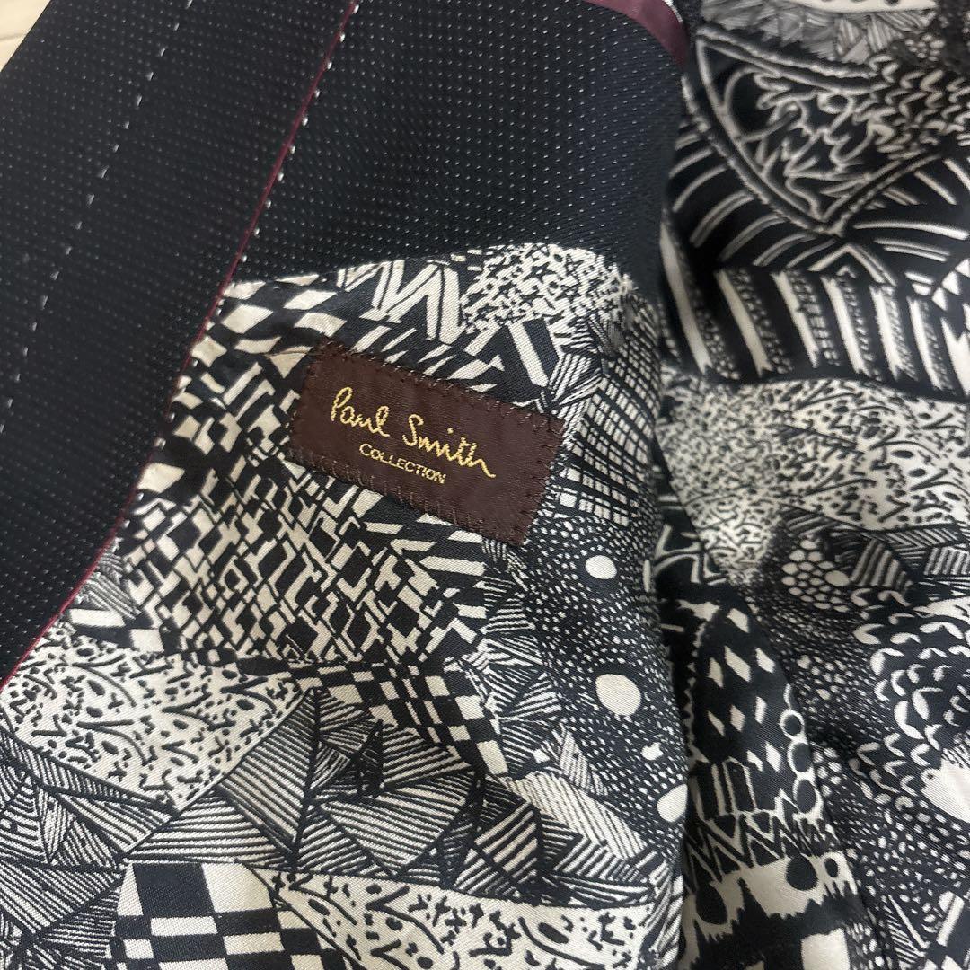 ポールスミスコレクション スーツ セットアップ 総柄 シルク混 サイドステッチ
