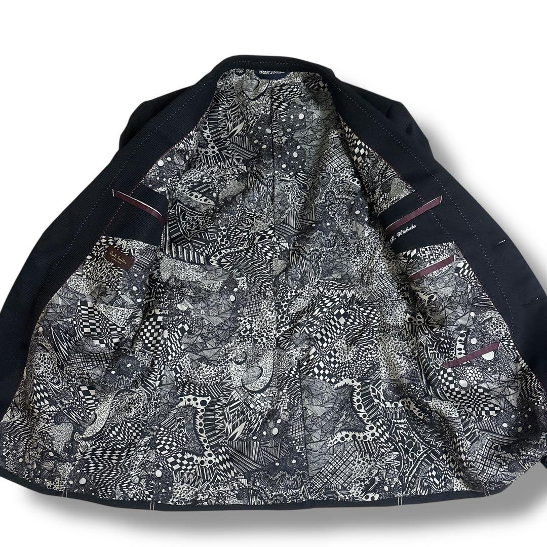 ポールスミスコレクション スーツ セットアップ 総柄 シルク混 サイドステッチ