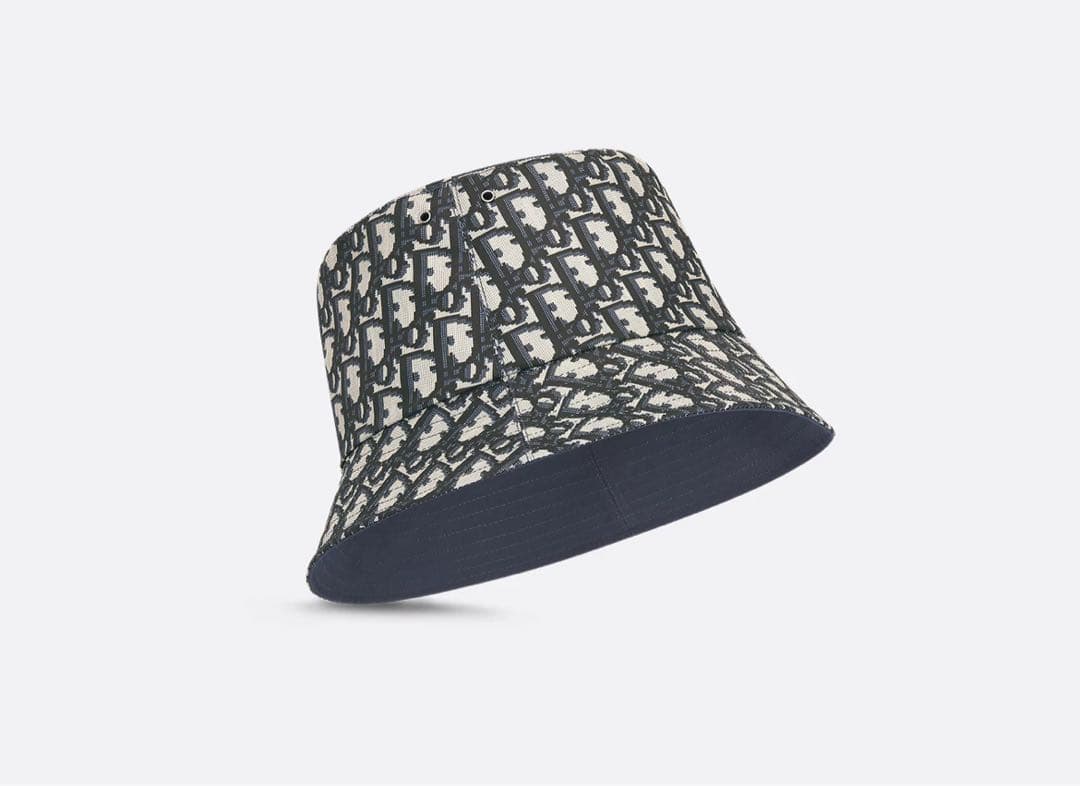 【美品】Dior Teddy-D ボブハット　バケハ　帽子　ネイビー