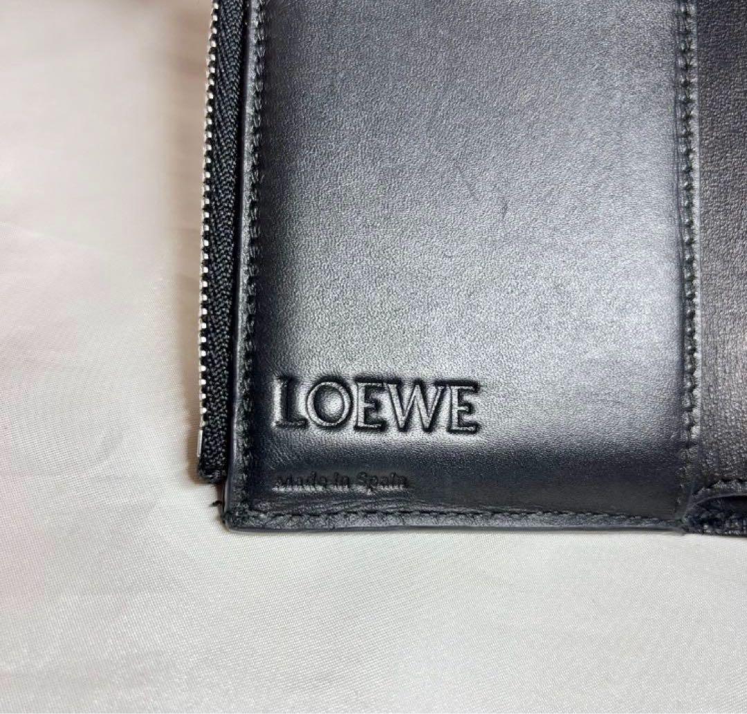 【美品】　ロエベ　スモールバーティカル　リピートアナグラム　三つ折り財布