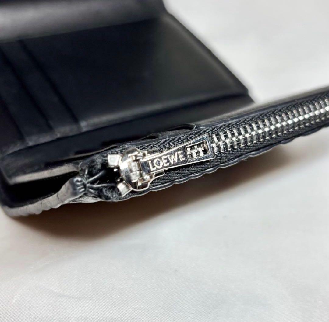 【美品】　ロエベ　スモールバーティカル　リピートアナグラム　三つ折り財布