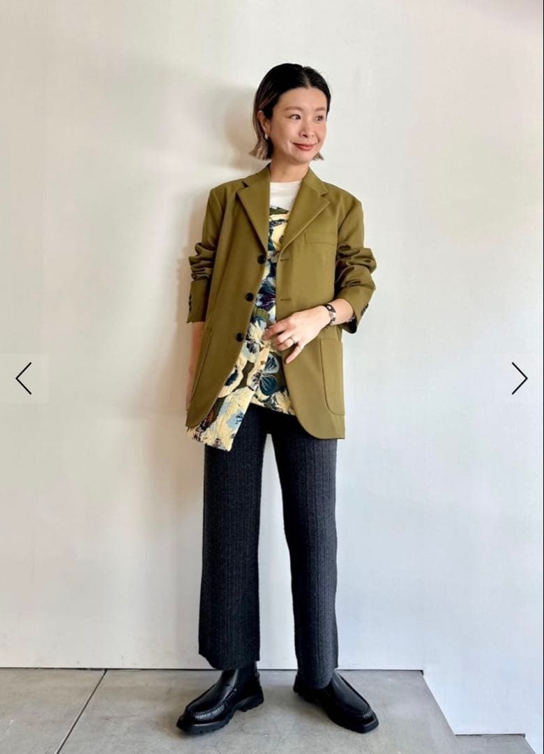 CABaN フラワージャカード リバーシブルラップスカートsacaitomoma