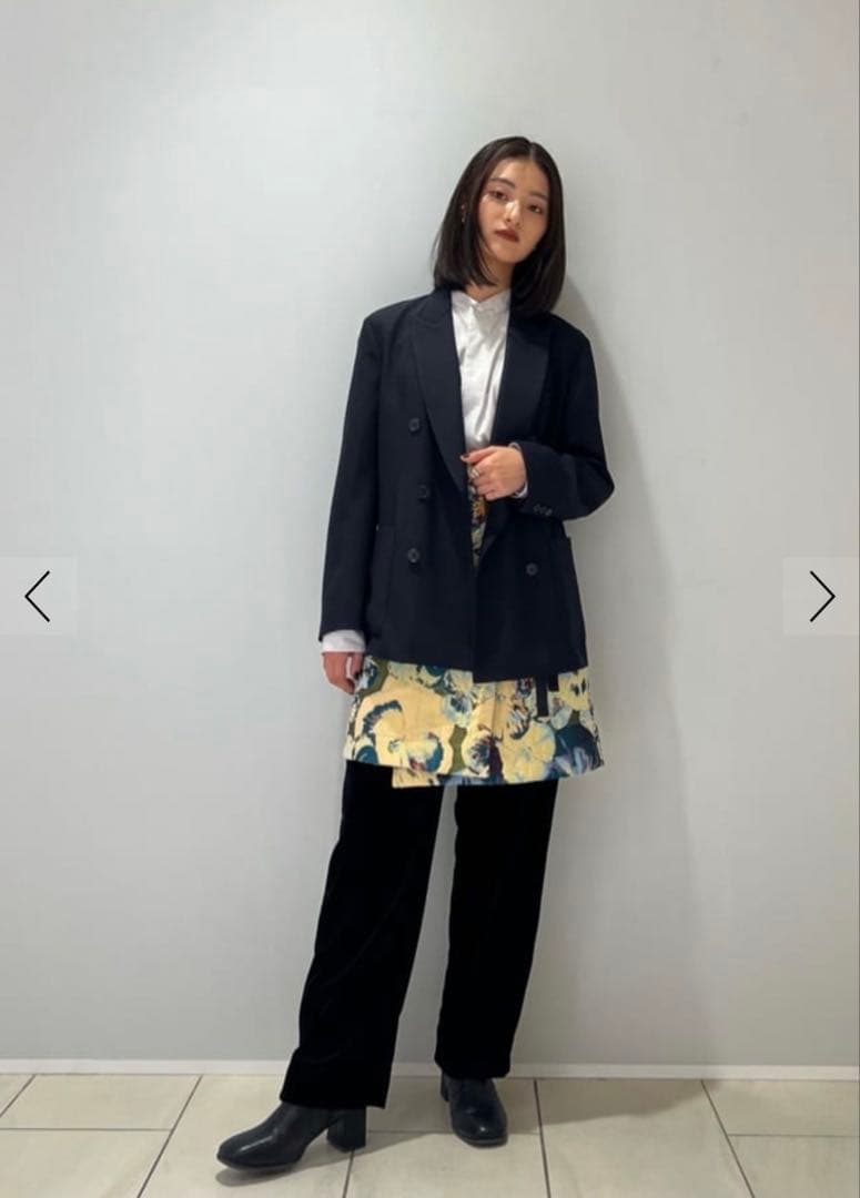 CABaN フラワージャカード リバーシブルラップスカートsacaitomoma