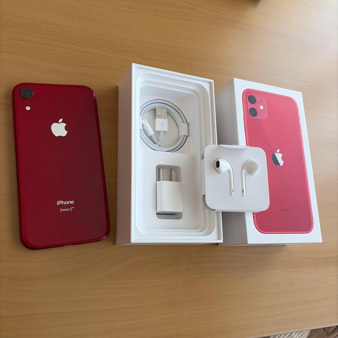 I phone XR 64GB Red ,ライトニングケーブル 送料込み