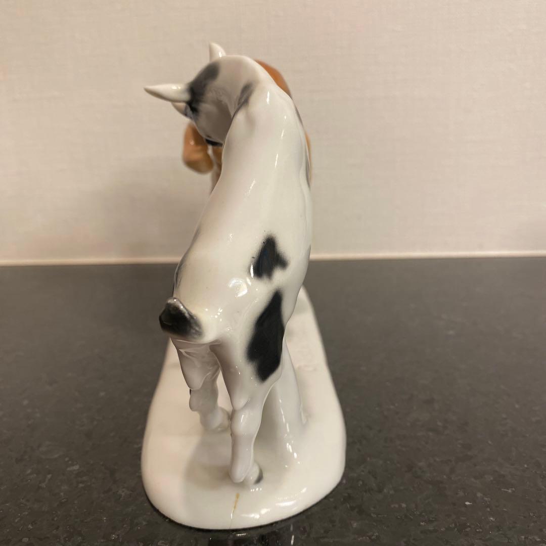 【一点物♡】「Gustafsson」と刻印　雄ヤギと角をぶつけ合う牧神の彫刻