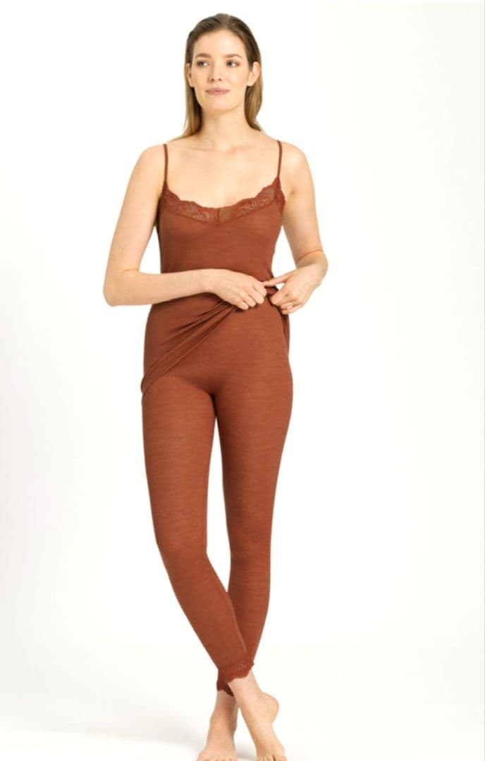 新品タグ付き 高級 ウール シルク レギンス ボトムス S