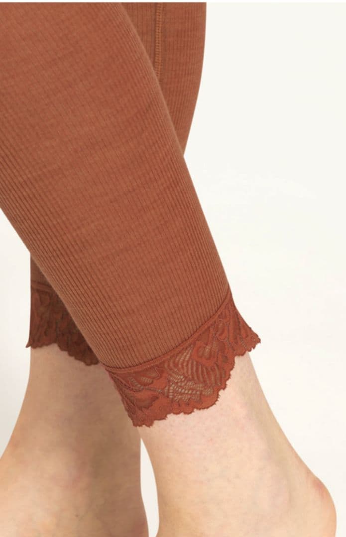 新品タグ付き 高級 ウール シルク レギンス ボトムス S