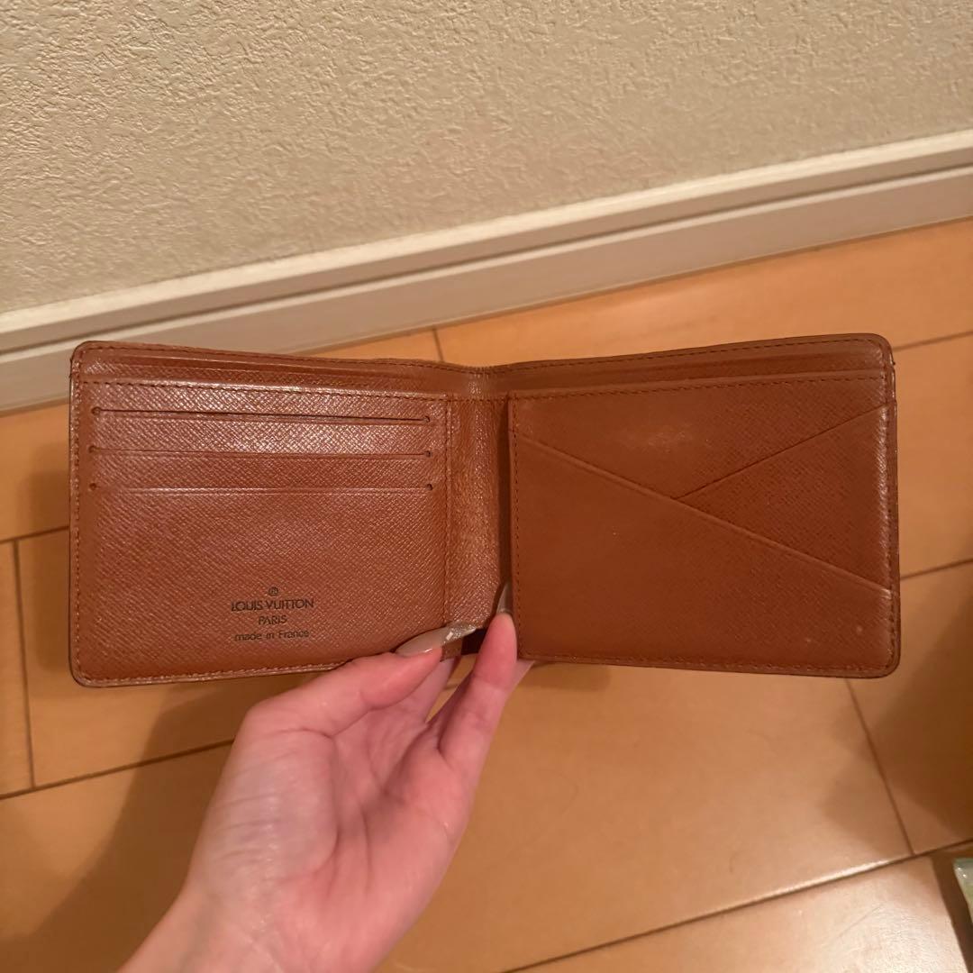 ルイヴィトン　ポルトフォイユ　ミュルティプル　折財布　モノグラム　レザー