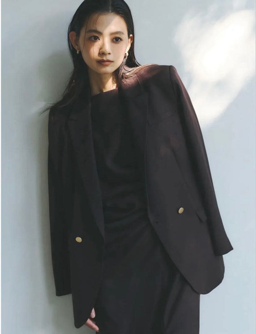 anuans ベーシックダブルジャケット BROWN 2サイズ