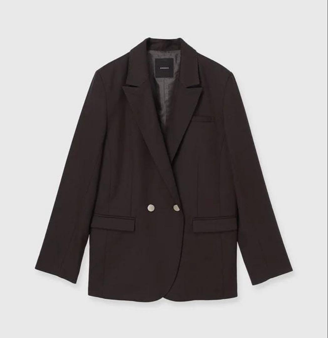 anuans ベーシックダブルジャケット BROWN 2サイズ