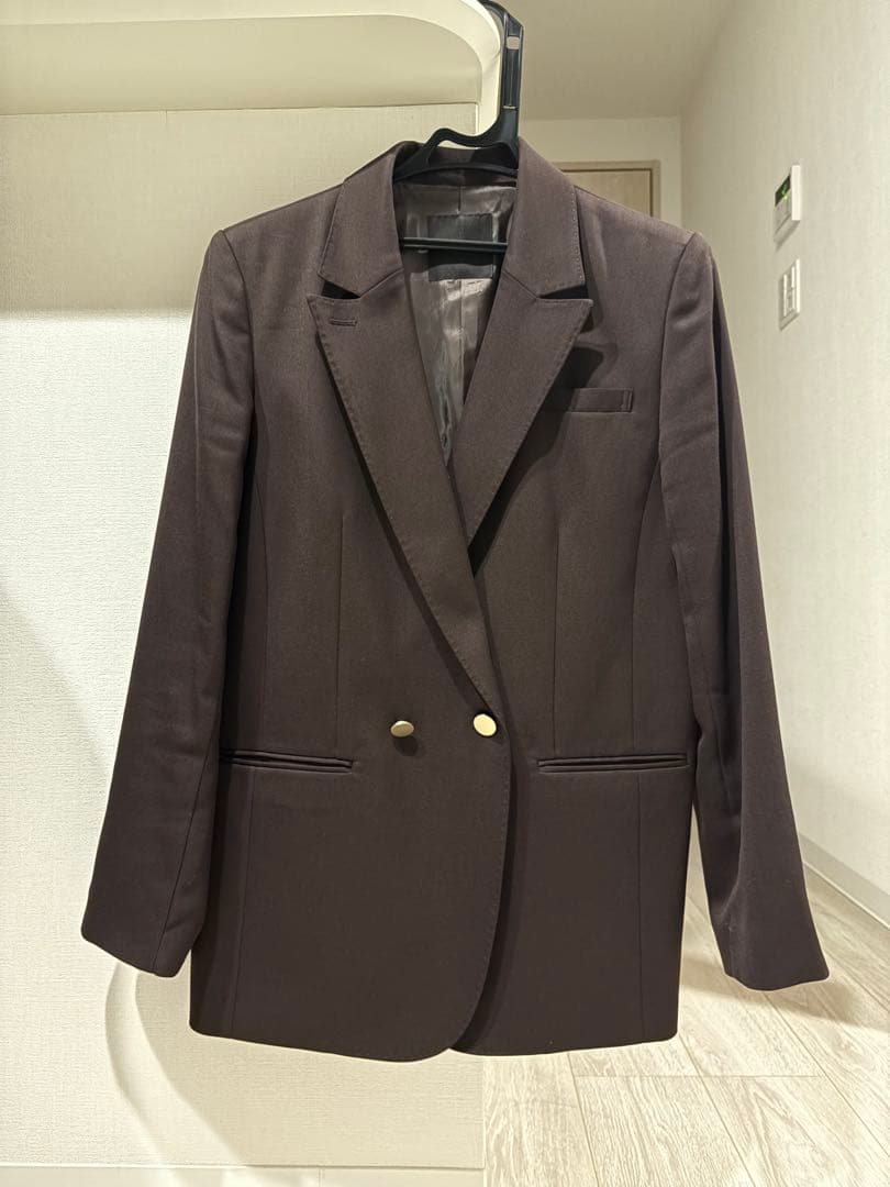 anuans ベーシックダブルジャケット BROWN 2サイズ