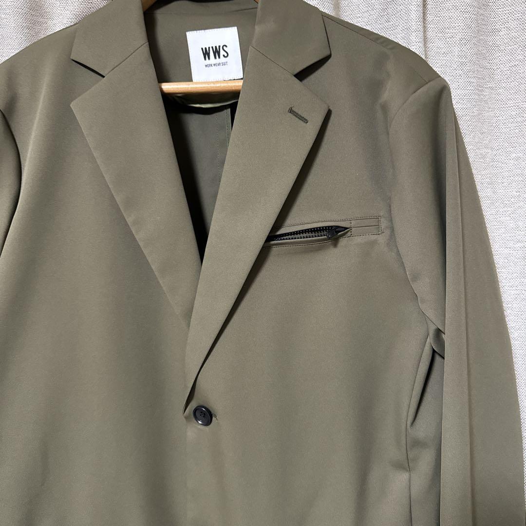 WWS ワークウェアスーツ セットアップ テーラード アンクルパンツ オリーブ