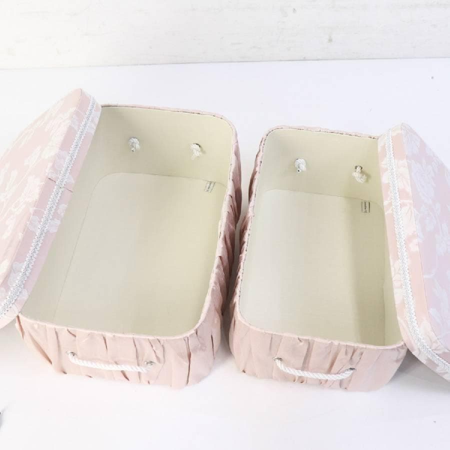 ジェニファーテイラー 収納ボックス 2個セット エアルームピンク クラシカル