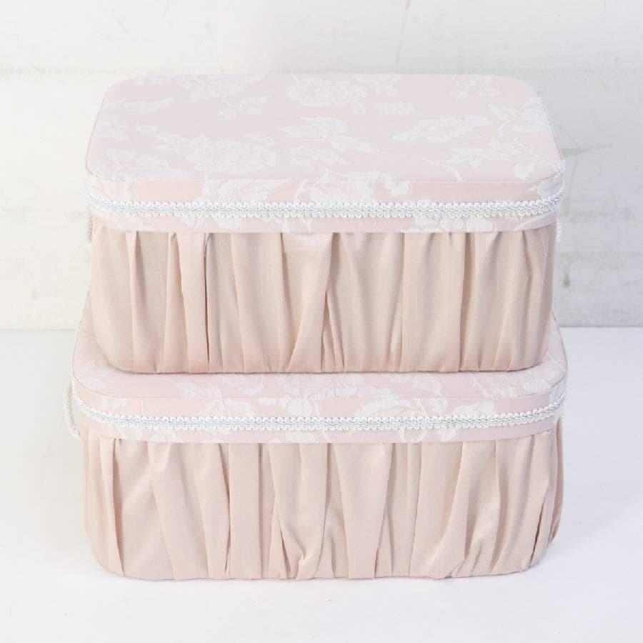 ジェニファーテイラー 収納ボックス 2個セット エアルームピンク クラシカル