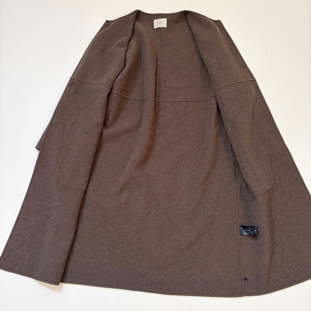 【2022AW】 IENAイエナ ノンミュールジングウールリバーコート ブラウン