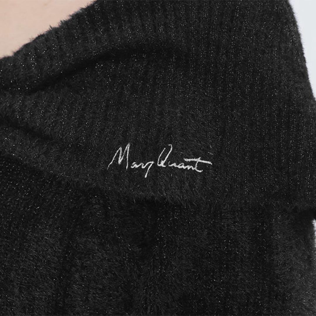 MARY QUANT オフショルリボンニット ワンピース（ブラック）新品