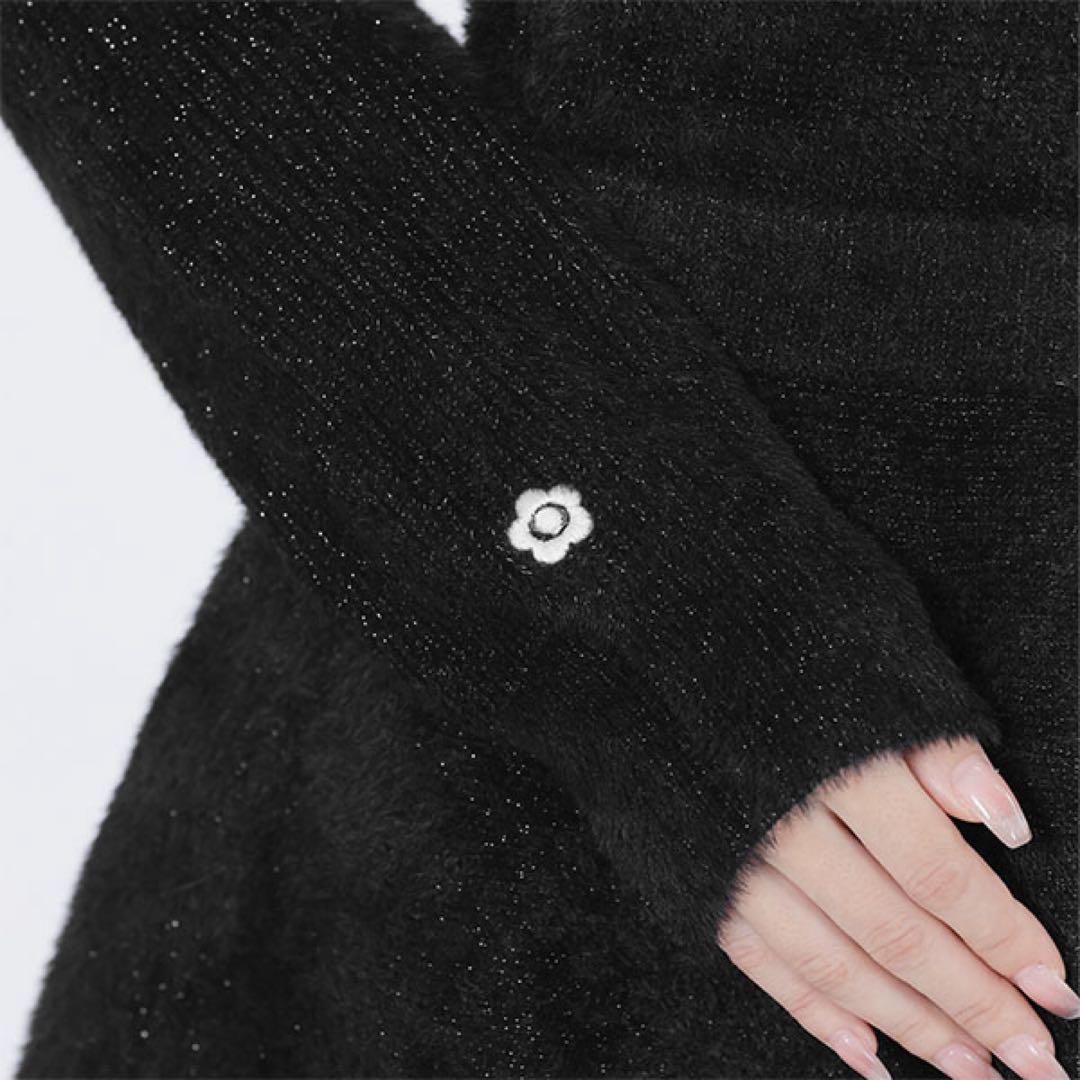 MARY QUANT オフショルリボンニット ワンピース（ブラック）新品