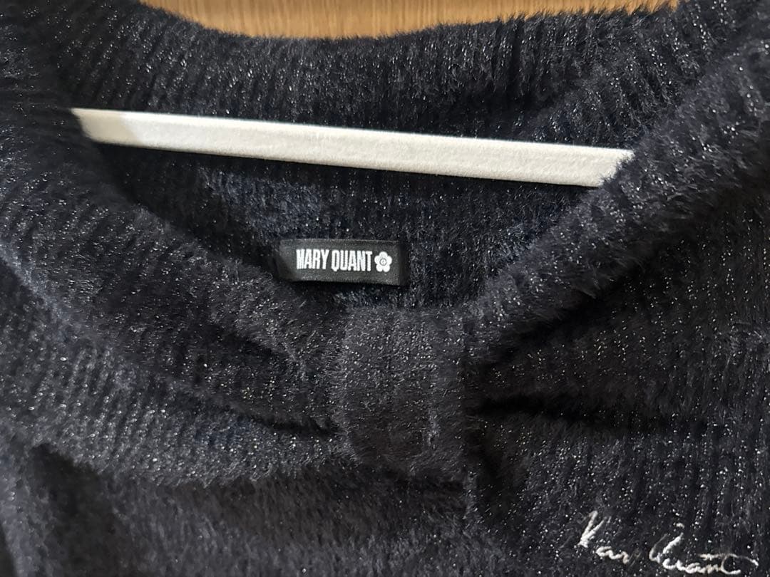 MARY QUANT オフショルリボンニット ワンピース（ブラック）新品