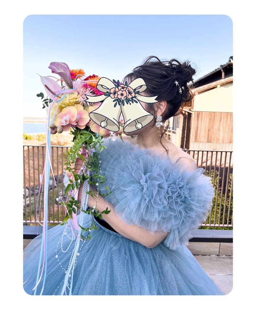 【ちかまる】キキ風 水色ドレス YNS WEDDING