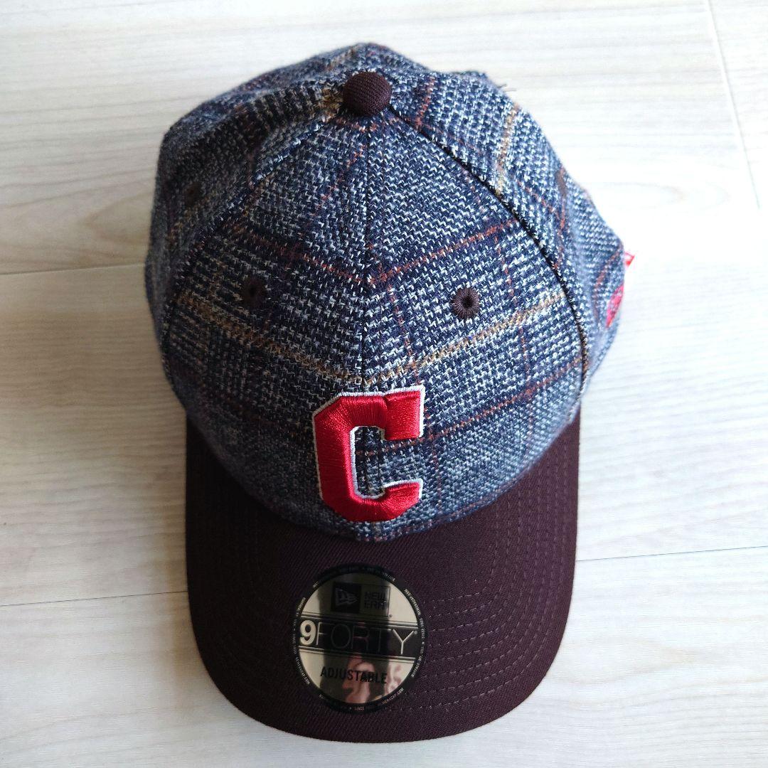 New Era 9FORTY キャップ Cロゴ ネイビー/ブラウン