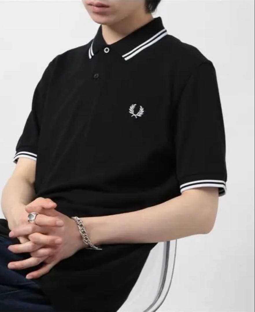 Fred Perry ブラック ポロシャツ Lサイズ