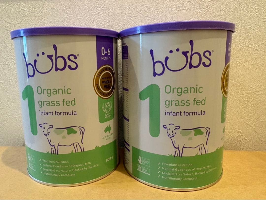bubs オーガニック粉ミルクステップ1 2缶セット