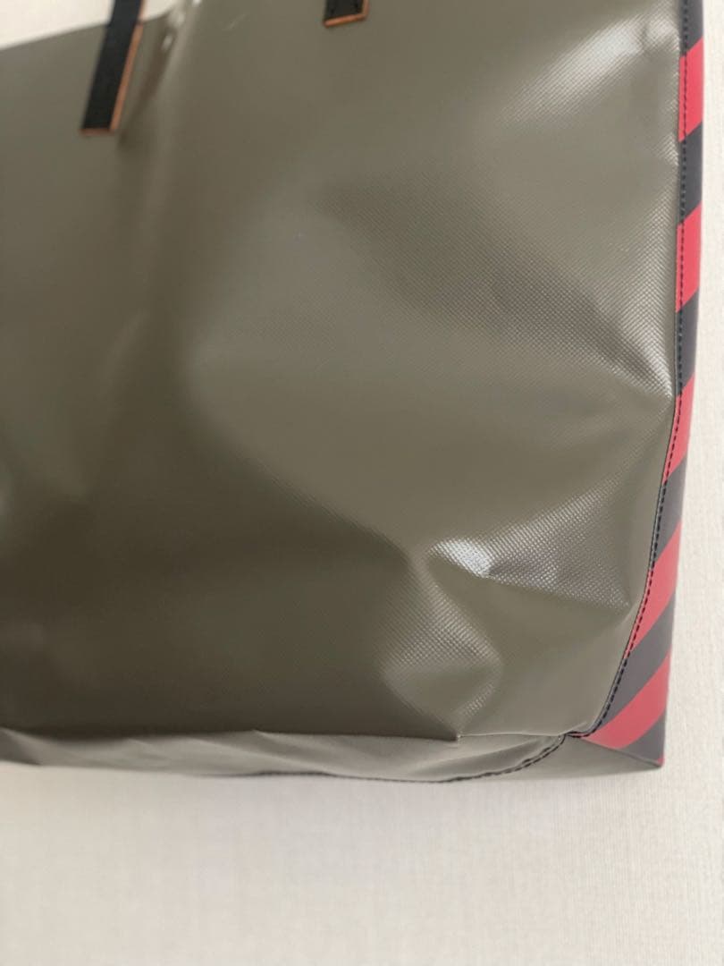 MARNI PVCトートバッグ　ストライプ　大容量