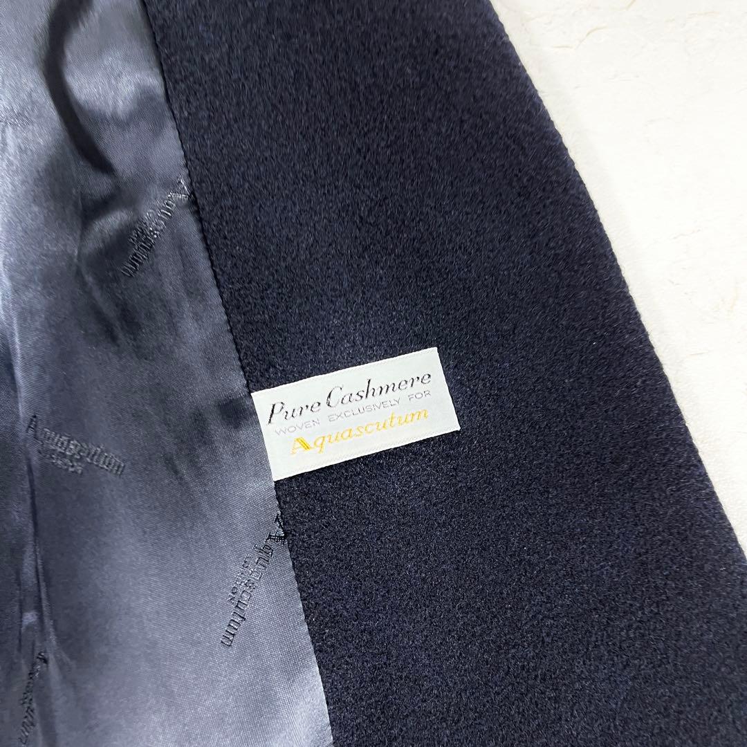 ✨極美品 アクアスキュータム 最高級カシミヤ 100% ダブルチェスターコート