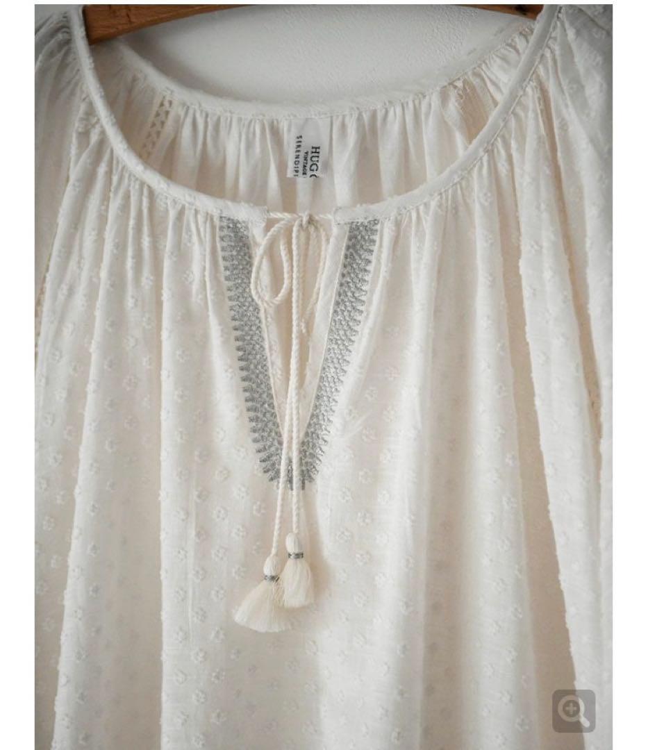 コットントビー刺繍ギャザーワンピース　2025SS