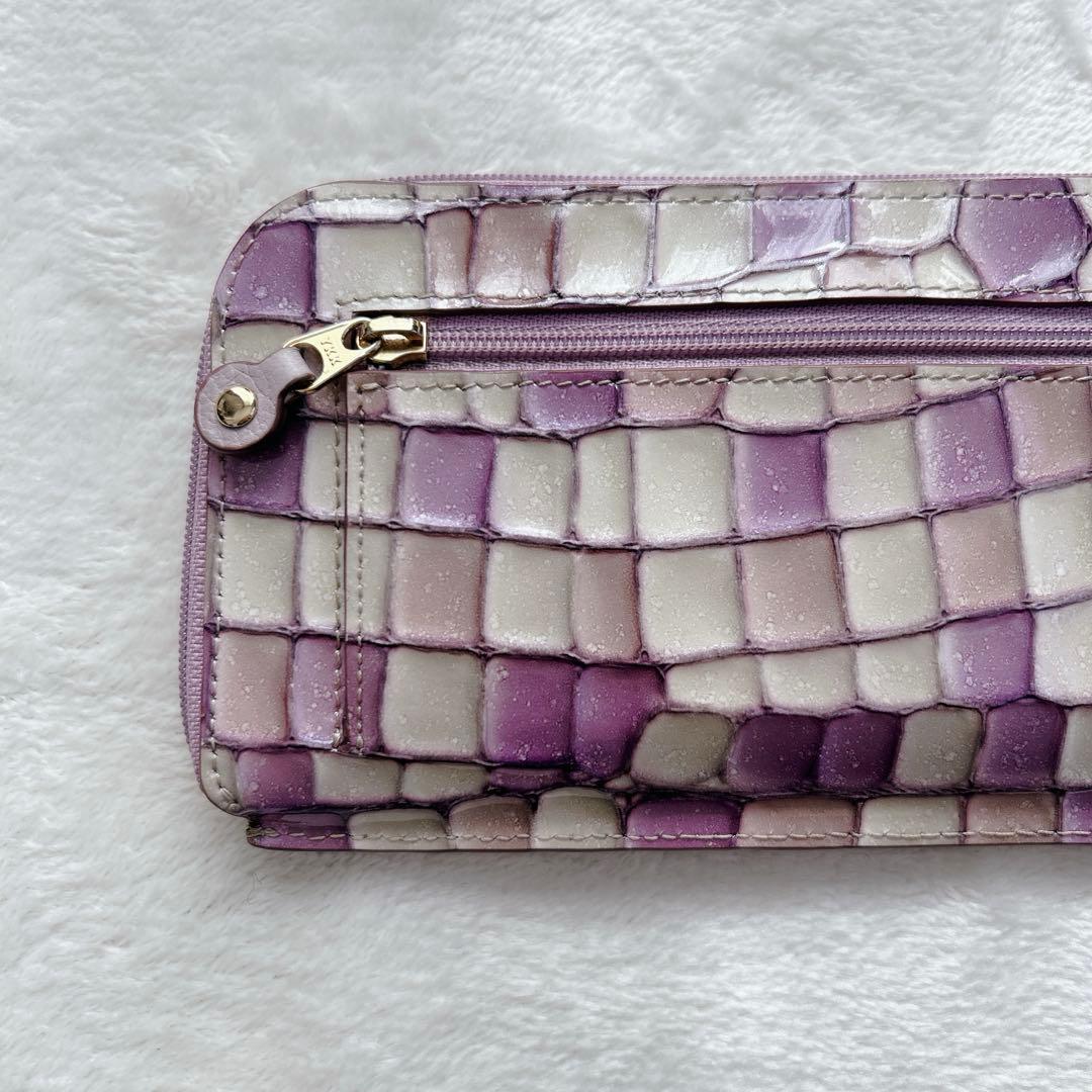 ATAO スリモ ヴィトロ ロージーラベンダー L字ファスナー 長財布