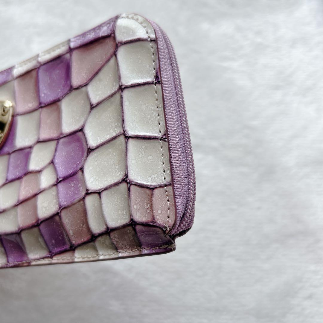 ATAO スリモ ヴィトロ ロージーラベンダー L字ファスナー 長財布