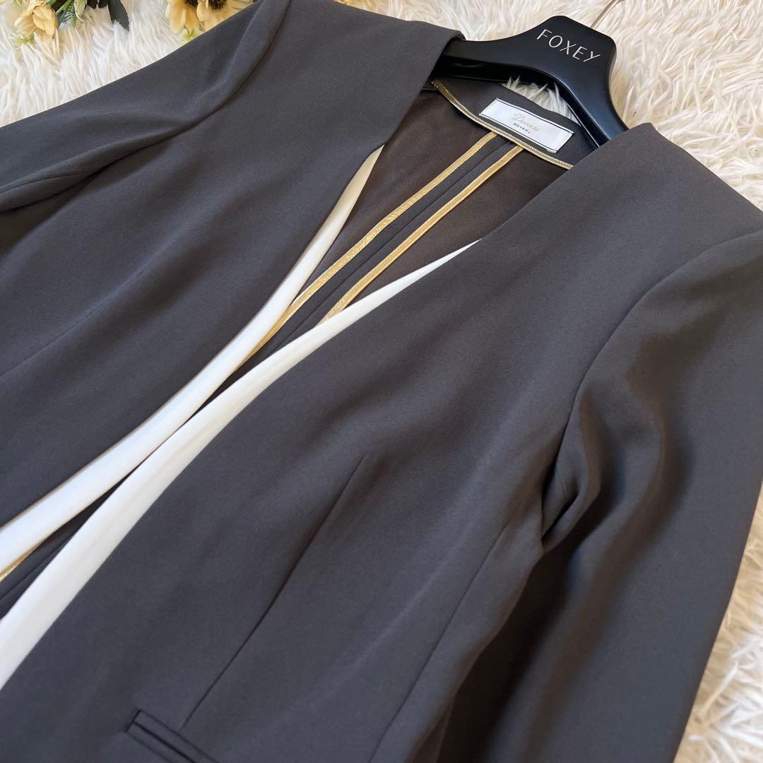 BEIGE ベイジ CINDY ダブル カラー ノーカラー ジャケット 6