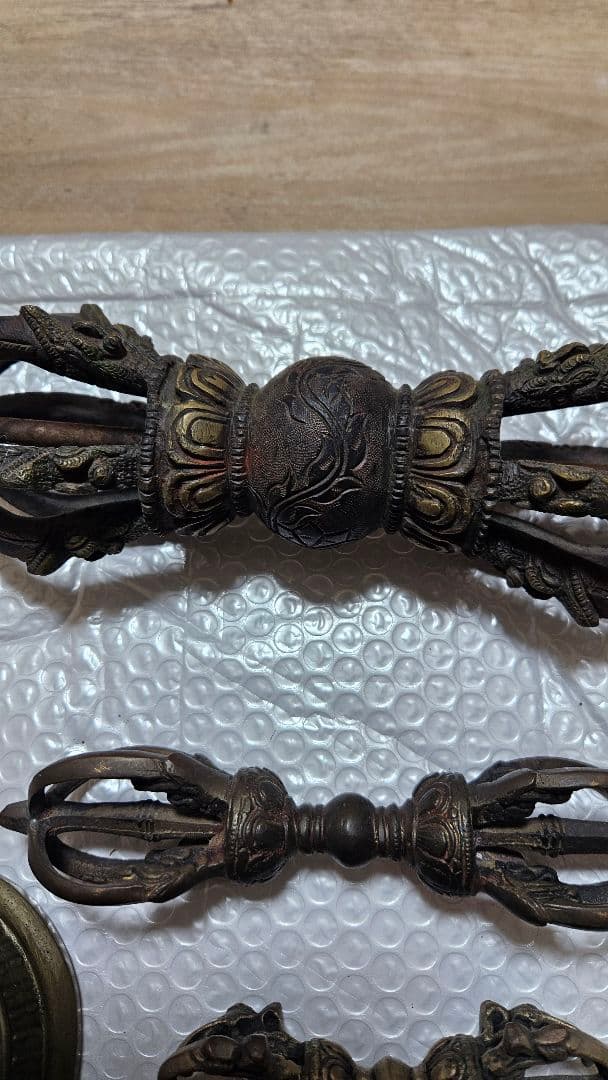 密教法具　五鈷鈴　ガンダー　古物　　5点