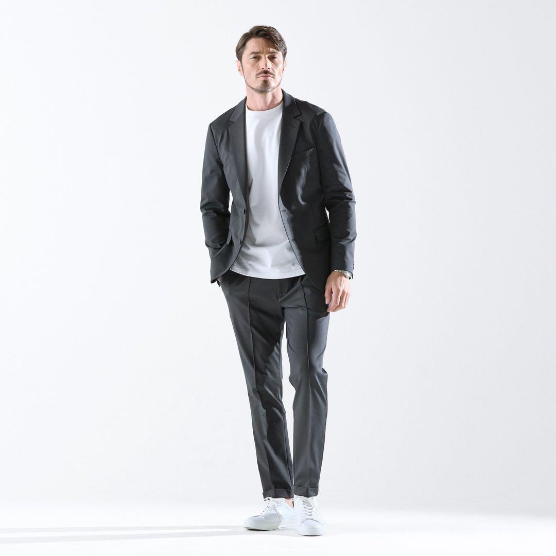 新品‼️MOVB Duplex Cotton シングル２Bジャケット グレー