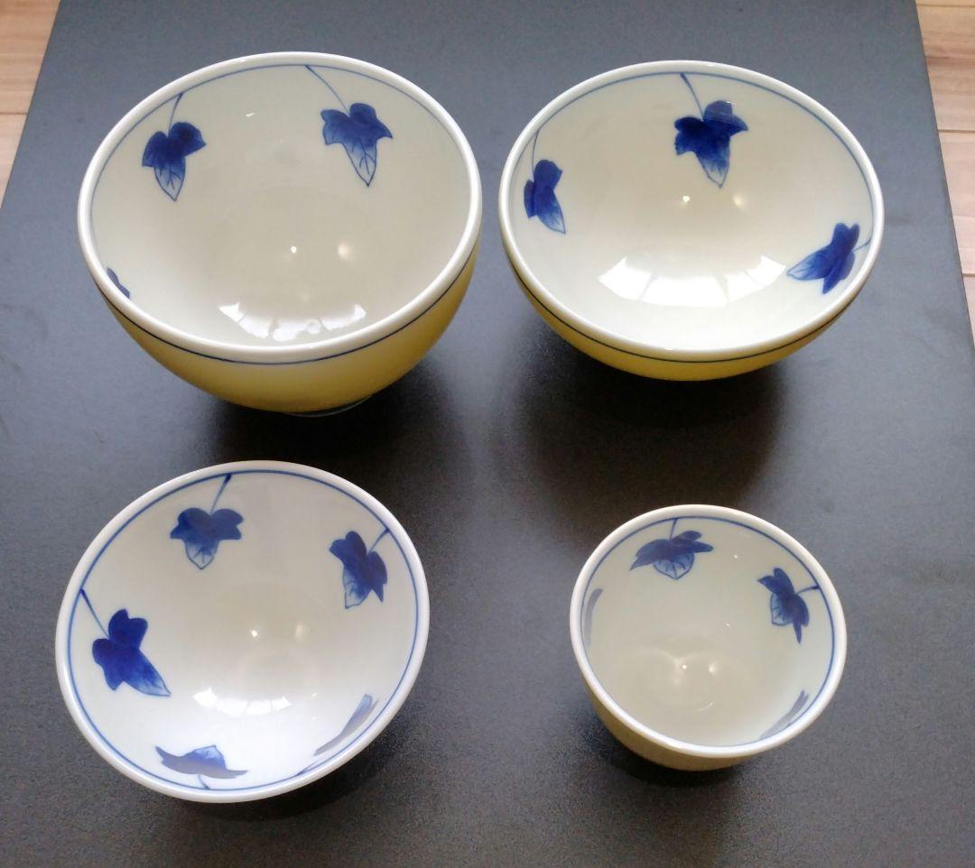 深川製磁　ツタ絵　器　セット　丼　御椀　湯呑み
