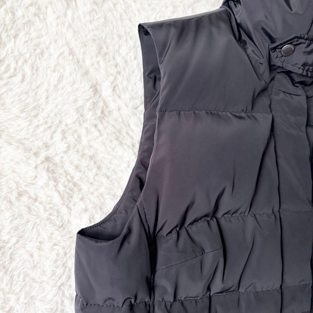 6261 バーバリーロンドン ダウンベスト 46 ノバチェック 洗える ブラック