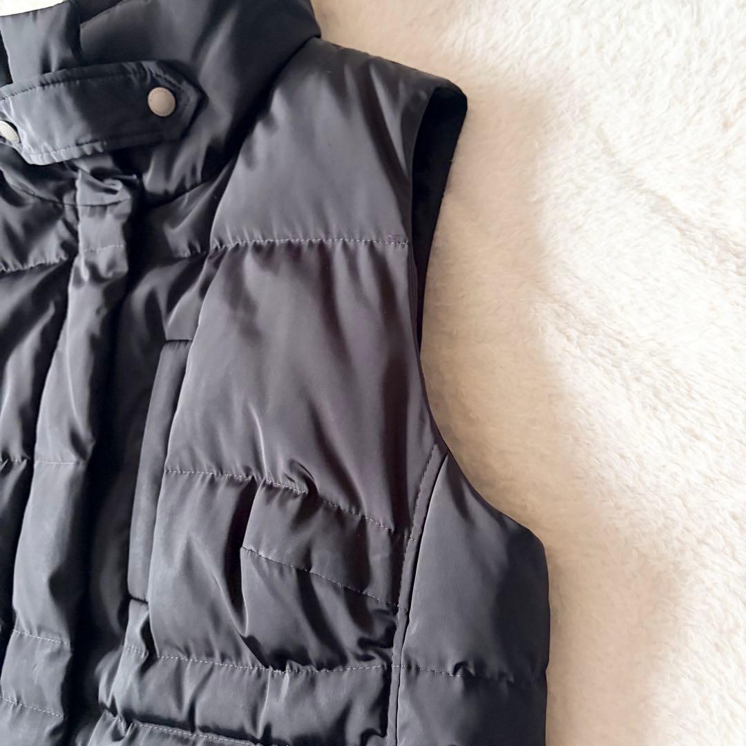 6261 バーバリーロンドン ダウンベスト 46 ノバチェック 洗える ブラック