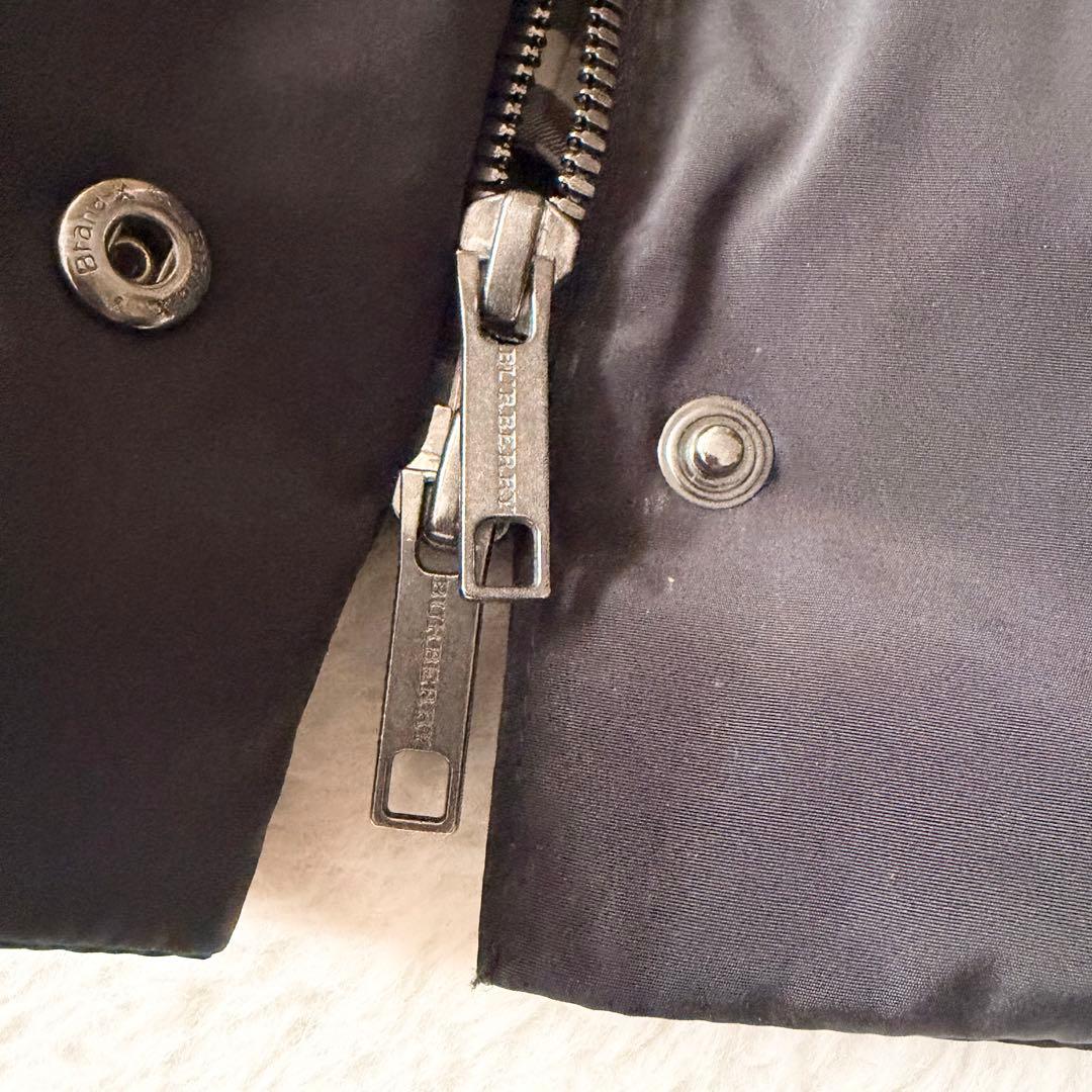 6261 バーバリーロンドン ダウンベスト 46 ノバチェック 洗える ブラック