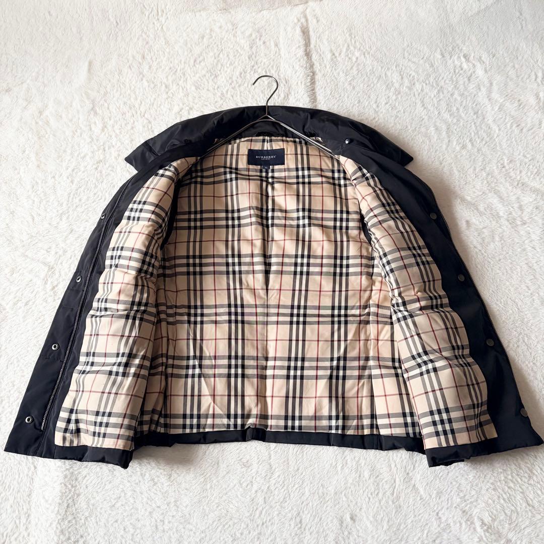 6261 バーバリーロンドン ダウンベスト 46 ノバチェック 洗える ブラック