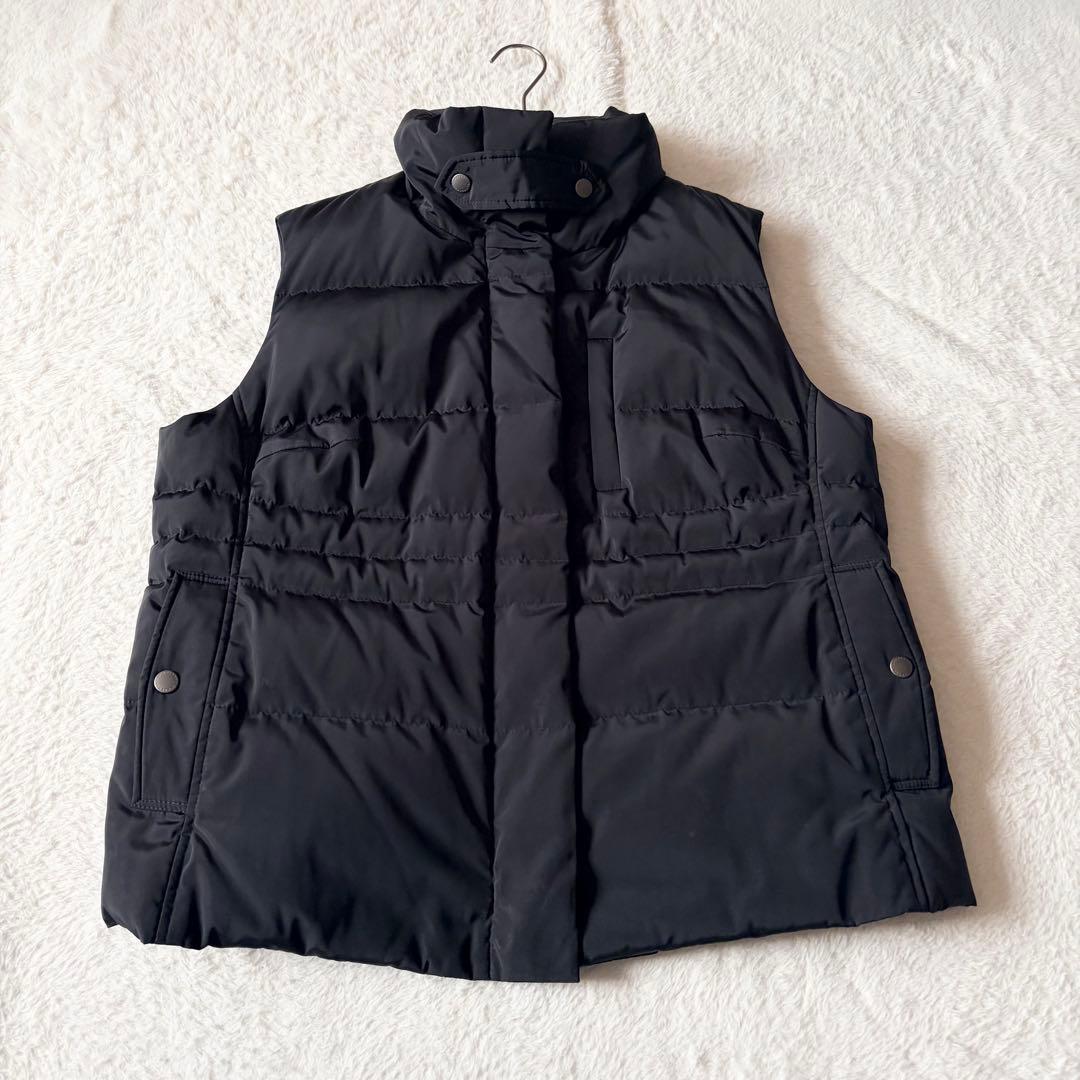 6261 バーバリーロンドン ダウンベスト 46 ノバチェック 洗える ブラック