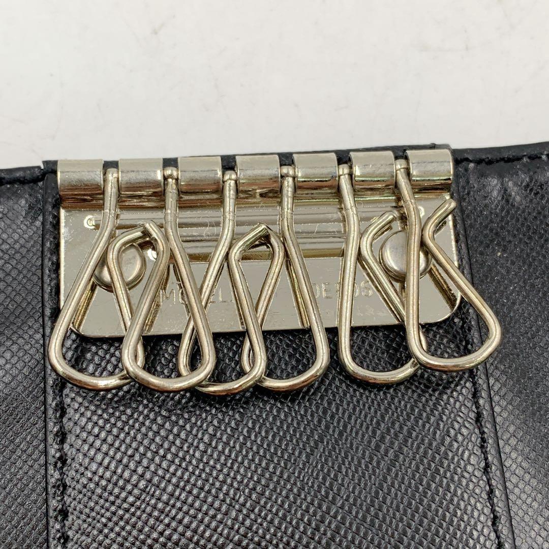 10AAM029 美品 PRADA プラダ ナイロン キーケース ブラック 6連