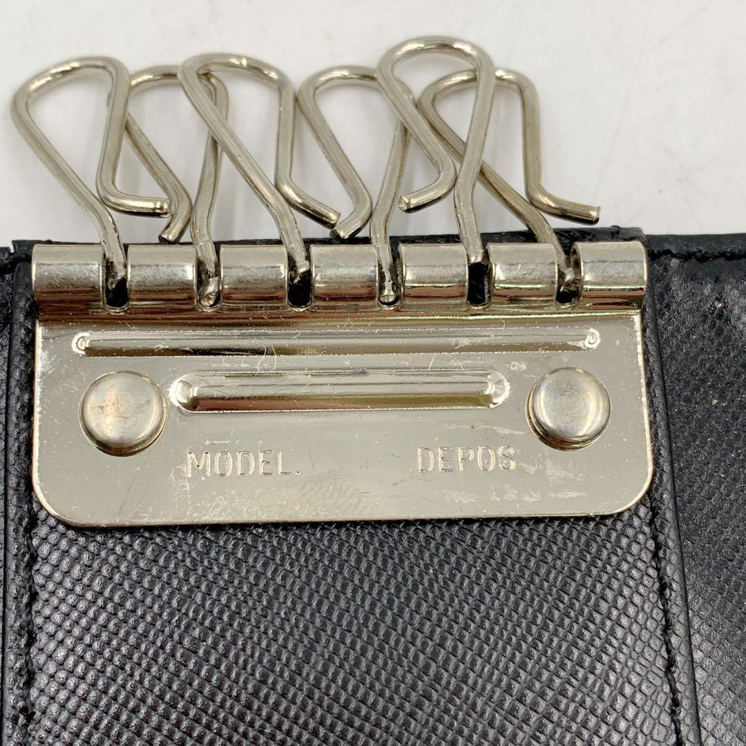 10AAM029 美品 PRADA プラダ ナイロン キーケース ブラック 6連