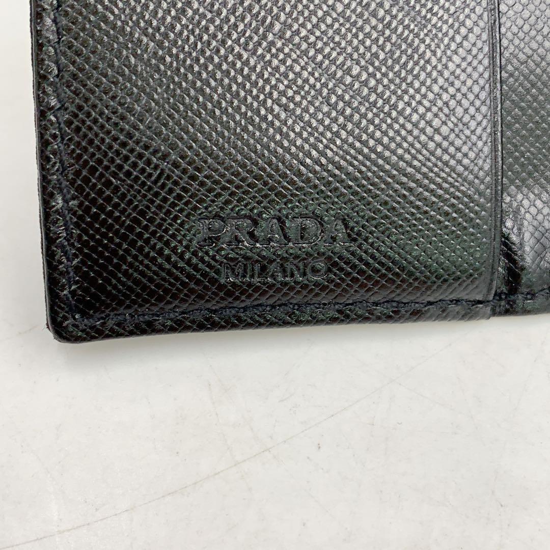 10AAM029 美品 PRADA プラダ ナイロン キーケース ブラック 6連