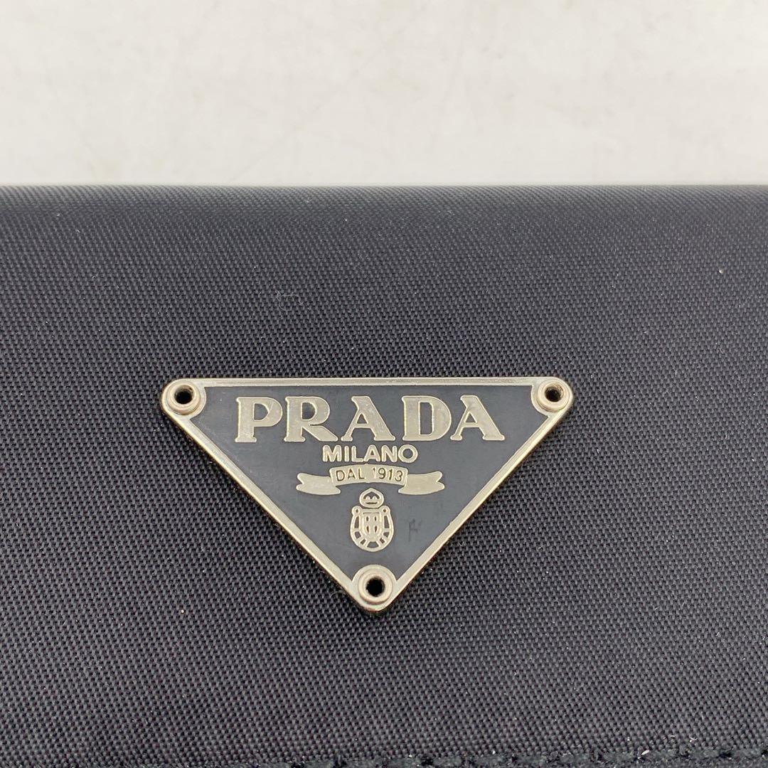 10AAM029 美品 PRADA プラダ ナイロン キーケース ブラック 6連
