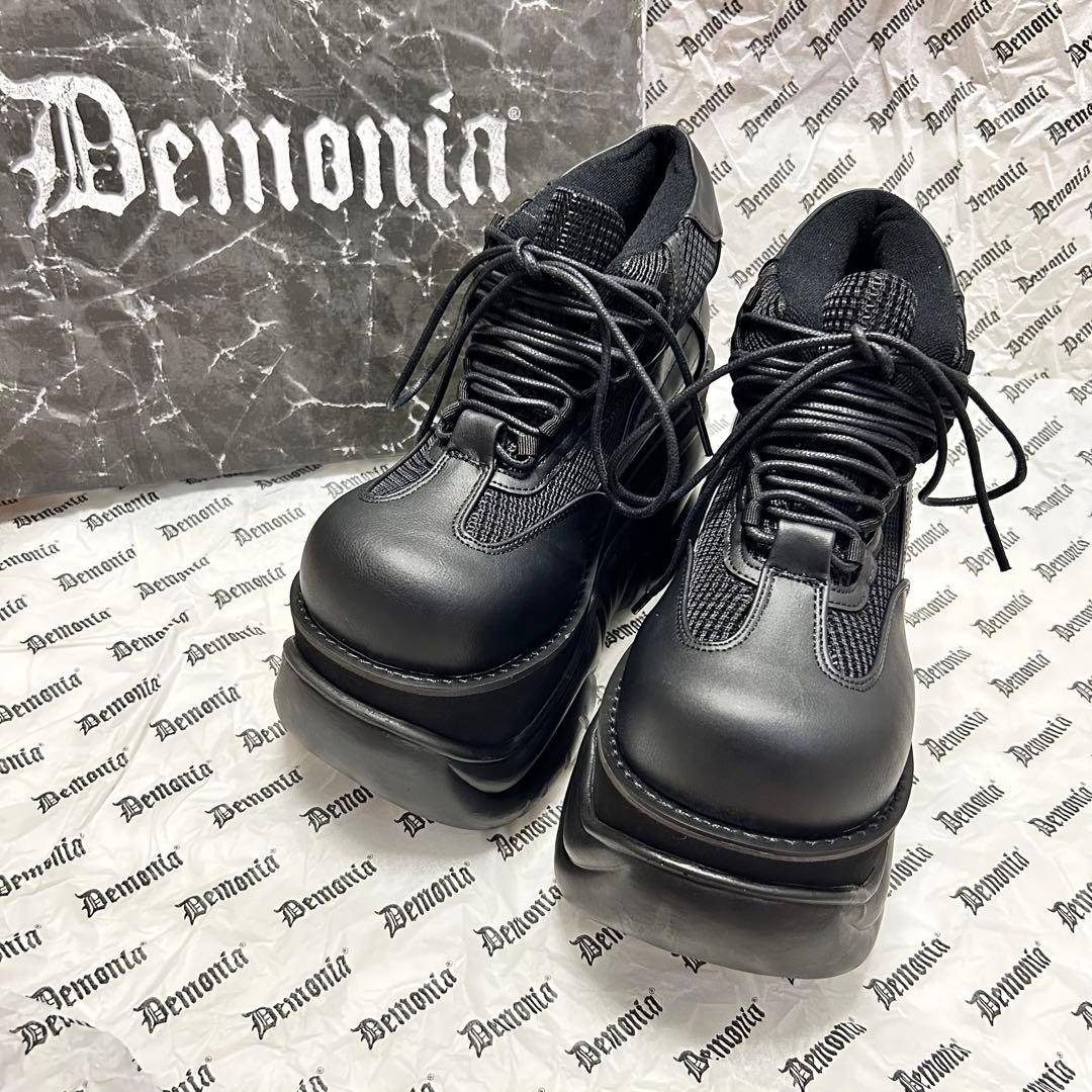 新品未使用⭐️ Demonia デモニア 厚底スニーカー ブーツ 黒26cm M8
