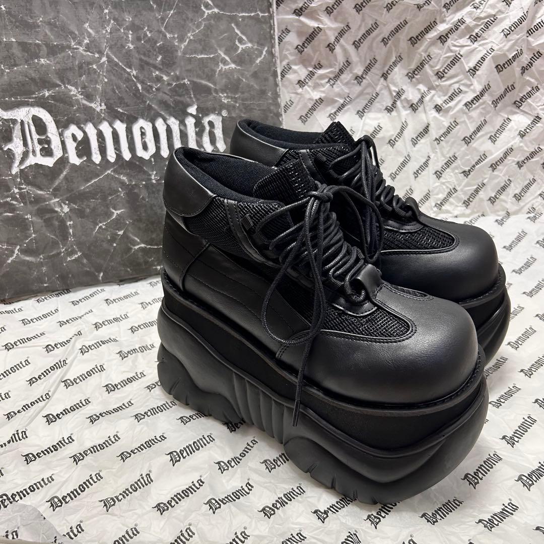 新品未使用⭐️ Demonia デモニア 厚底スニーカー ブーツ 黒26cm M8