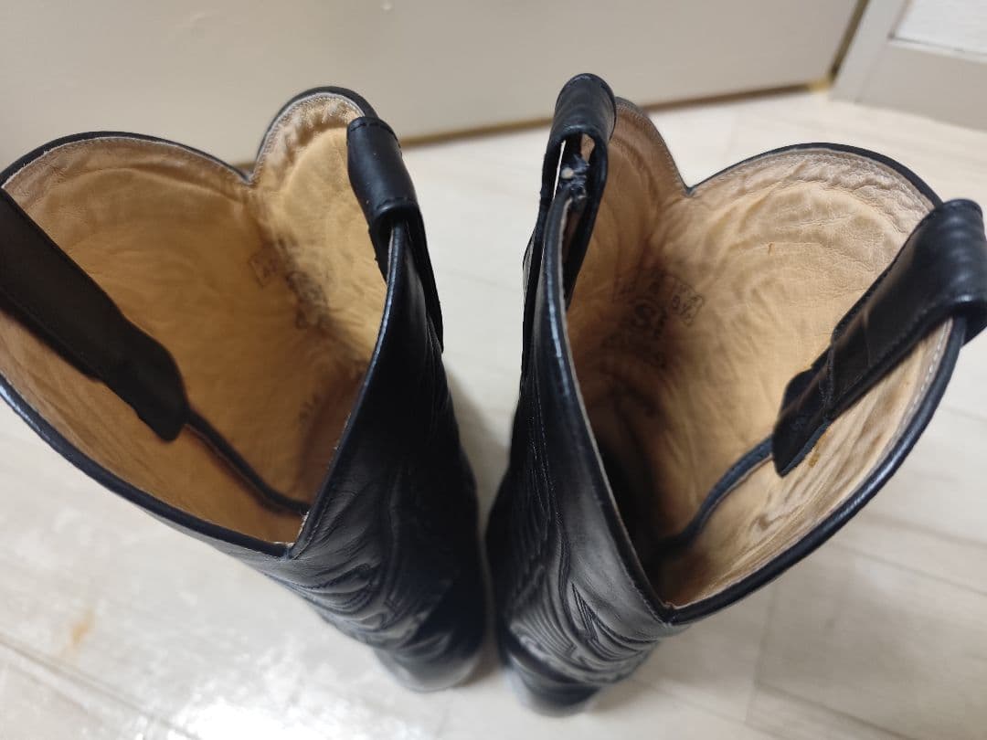 SENDRA ウエスタンブーツ　オールブラック　27cm
